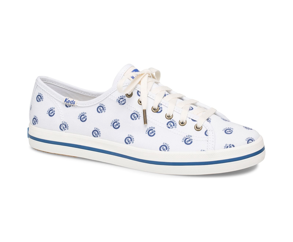 Tenis Keds Mujer Blancos/Azules - Kickstart Mlb® - 0641-KWNBJ